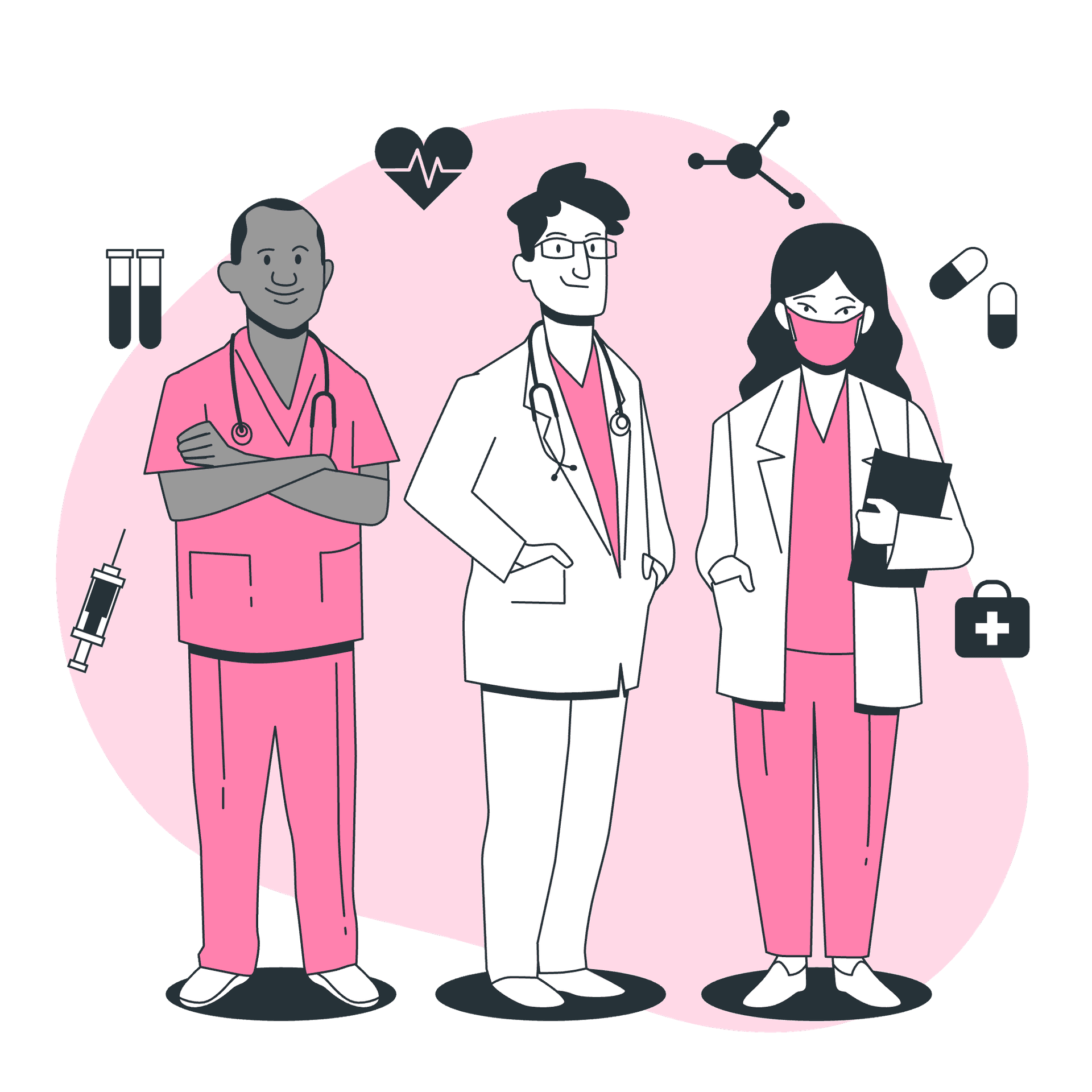 Healthcare professionals team